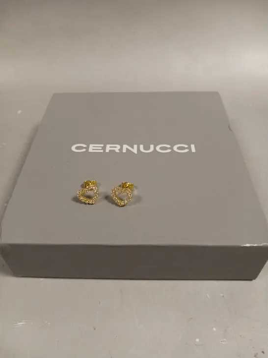 CERNUCCI HEART STUD EARRINGS 