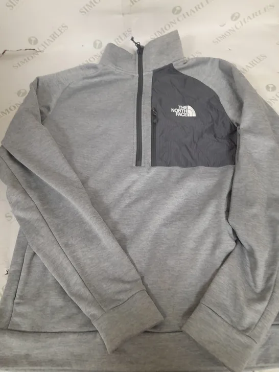 THE NORTH FACE GREY QUARTER ZIP IN GREY - LARGE