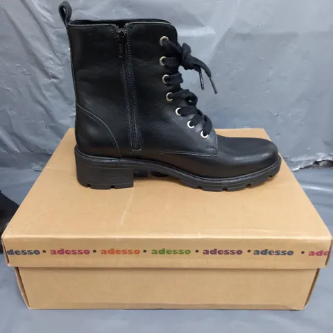 ADESSO LIZA LEATHER BOOTS BLACK SIZE 7