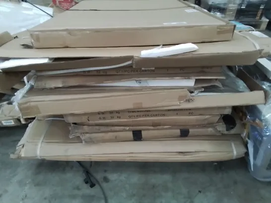 PALLET OF ASSORTED BOXED SHOWER PANELS & ENCLOSURES, INCLUDING BELOYA 120 CLEAR WALK IN.