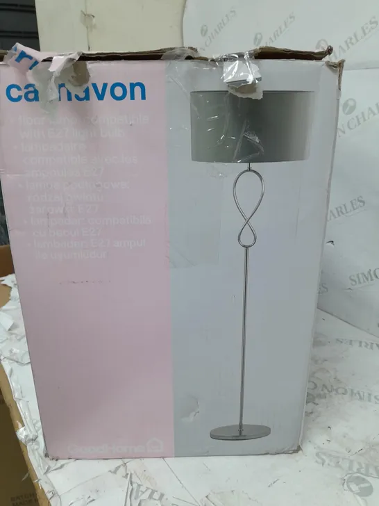 BOXED GOOD HOME CARNAVON FLOOR LAMP CHROME FINISH