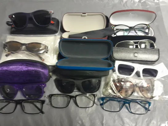 LOT OF APPROXIMATELY 26 ASSORTED PAIRS OF GLASSES AND CASES TO INCLUDE NEW LOOK, ASOS AND ASPIRE