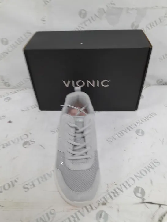 BOXED PAIR OF VIONIC GREY/PINK MESH TRAINERS SIZE 7