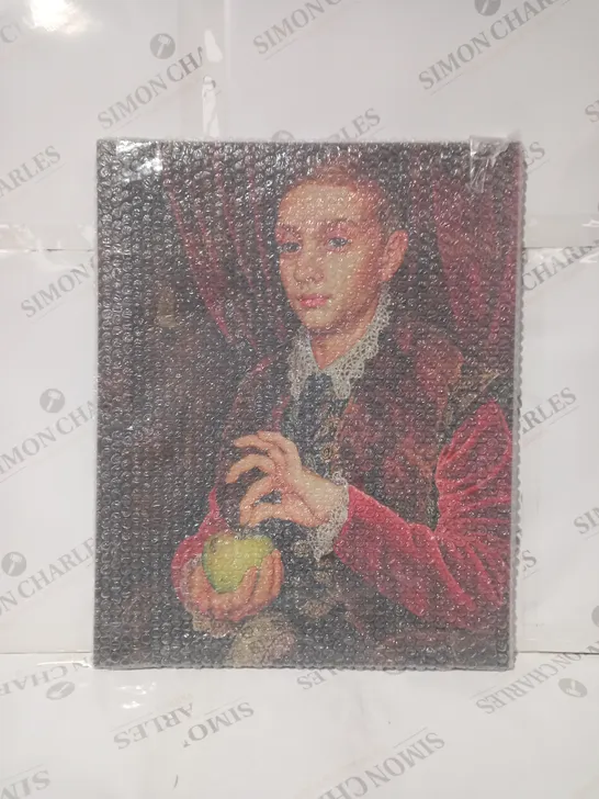 HOLY BOY WITH APPLE CANVAS ART PRINT