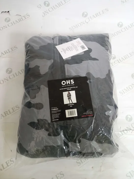 SEALED OHS WATER RESISTANT CAMO FULL ZIP HOODIE - M/L