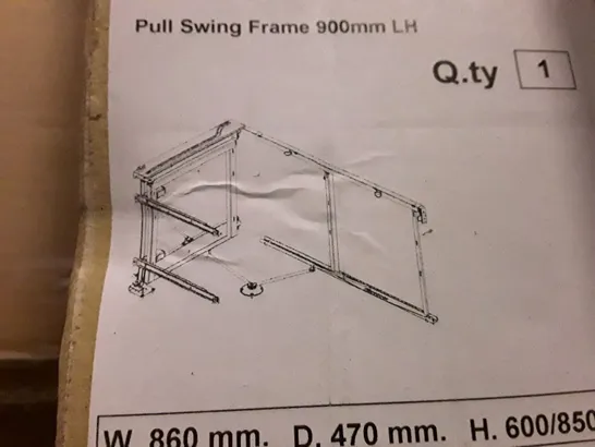 BOXED SIGE PULL SWING FRAME 900MM LH 