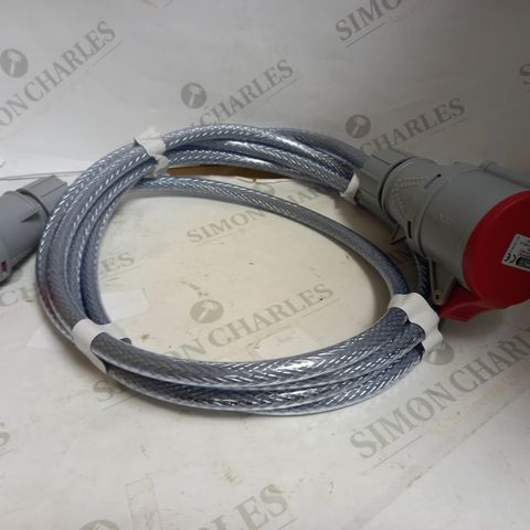 MCG 32A SOCKET 5 PIN RED TRAILING LEAD CABLE EXTENSION