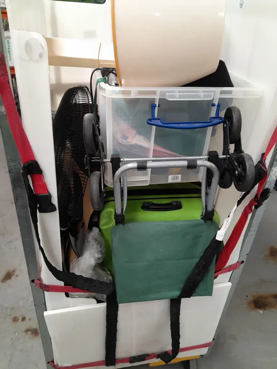 CAGE OF APPROXIMATELY 10 ASSORTED HOUSEHOLD ITEMS TO INCLUDE TOOL BOX, ETC - COLLECTION ONLY