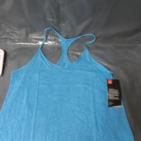 UNDER ARMOUR LADIES VEST TOP BLUE SIZE MEDIUM