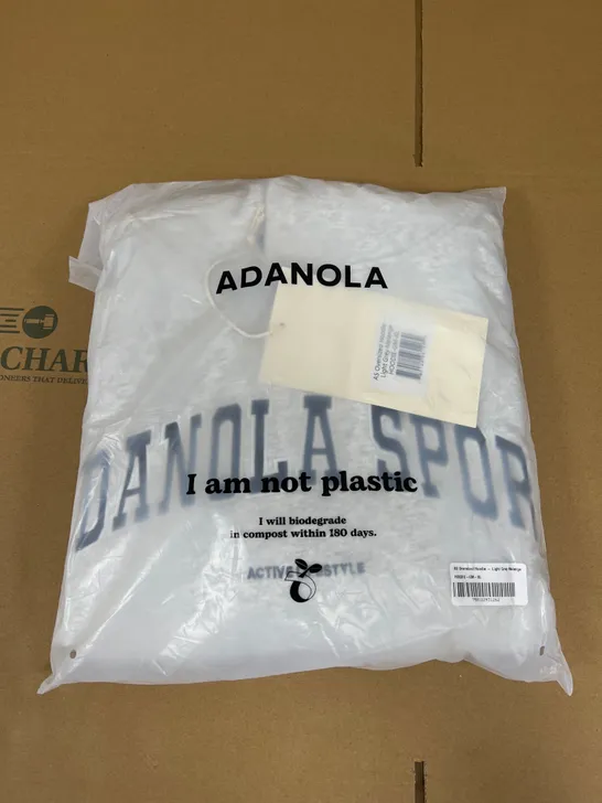 BAGGED ADANOLA OVERSIZED HOODIE LIGHT GREY MELANGE SIZE XL