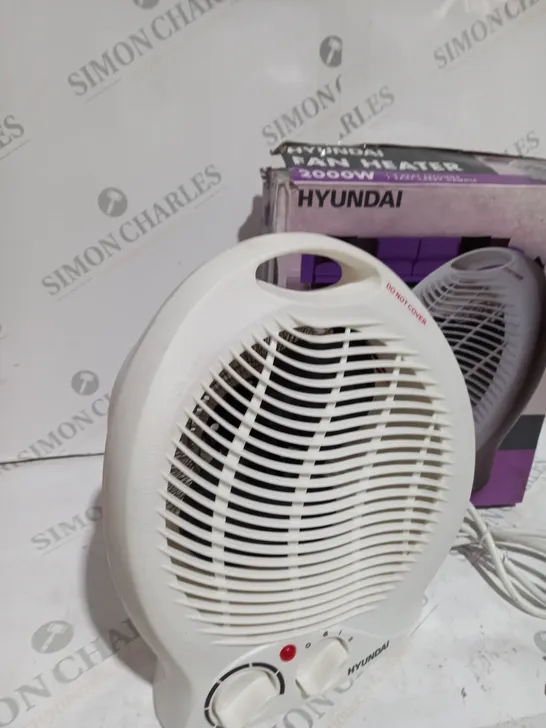 BOXED 2000W WHITE HYUNDAI FAN HEATER 