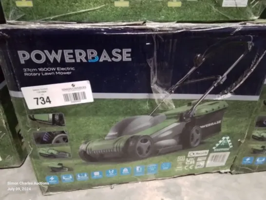 BOXED PO37CM 1600W ELECTRIC ROTARY CORDED LAWN MOWER