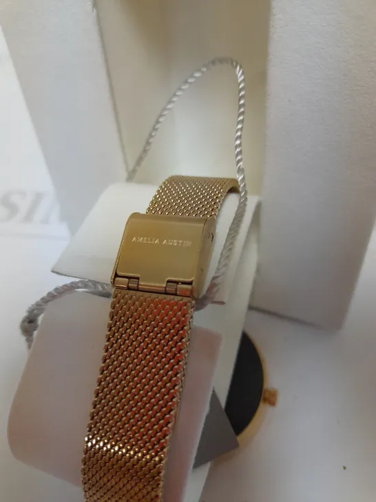 AMELIA AUSTIN BICYCLE LADIES SMART WATCH WITH ROSE GOLD MILANESE STRAP RRP £279