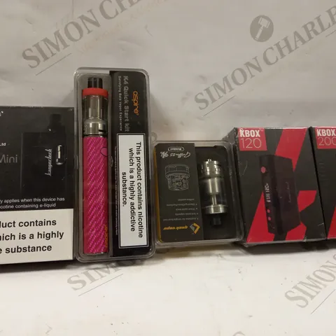 BOX OF ASSORTED ELECTRONIC CIGARETTES TO INCLUDE ASPIRE ETC