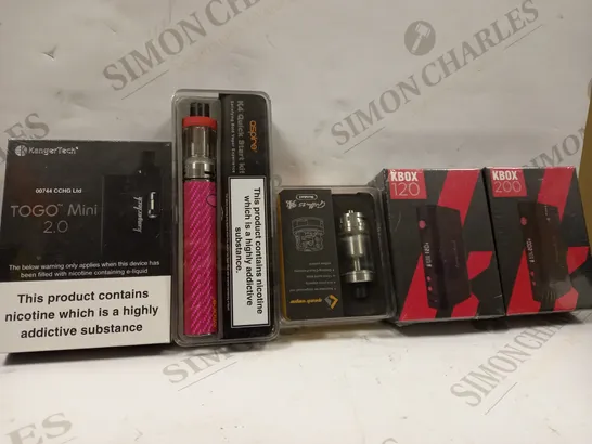 BOX OF ASSORTED ELECTRONIC CIGARETTES TO INCLUDE ASPIRE ETC