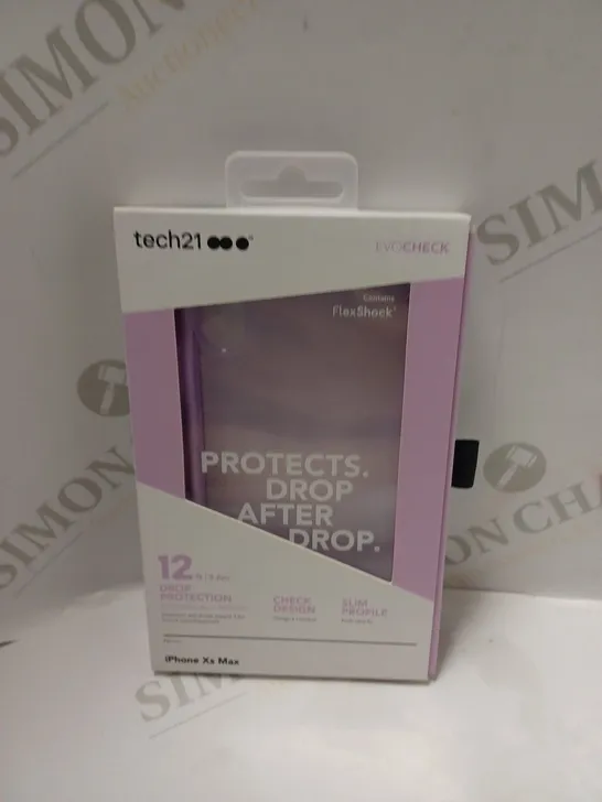 TECH 21 EVOCHECK DROP PROTECTION IPHONE XS MAX PURPLE - BOX OF 82