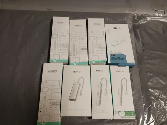 8 BOXED MOKIN USB-C HUBS