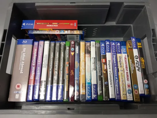 APPROXIMATELY 24 ASSORTED DVDS & GAMES, TO INCLUDE AN IDIOT ABROAD (1-3) (BLU-RAY), EA FC24 (PS4), X-MEN FIRST CLASS (BLU-RAY), ETC