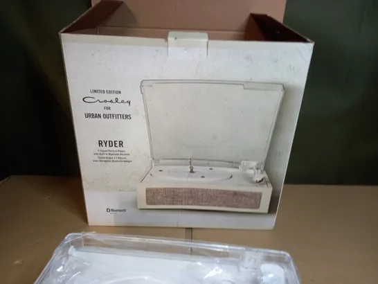 BOXED CROSLEY RYDER 3-SPEED RECORD PLAYER WITH BLUETOOTH