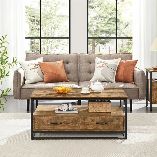 BOXED WHALLEY FRAME COFFEE TABLE WITH STORAGE (1 BOX)