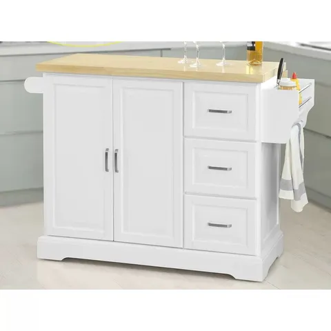 BOXED NORMA 130CM WIDE KITCHEN ISLAND TROLLEY (2 BOXES)