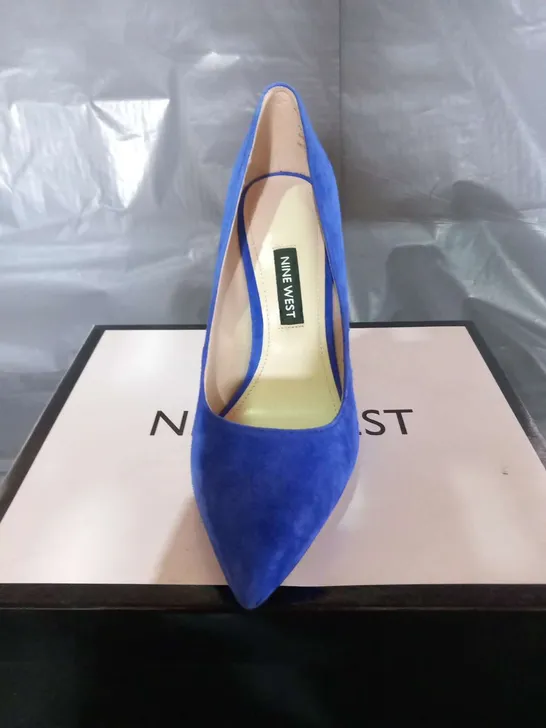 BOXED NINE WEST TATIANA BLUE SUEDE SHOES SIZE 3