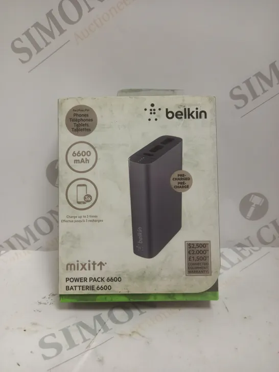 BOXED BELKIN MIXIT POWER PACK 6600MAH POWER BANK 