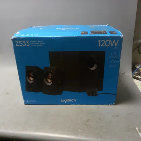 BOXED LOGITECH Z533 SPEAKER SYSTEM WITH SUBWOOFER 