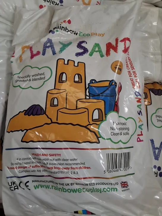 PALLET OF 15KG BAGS OF RAINBOW ECO PLAY SAND