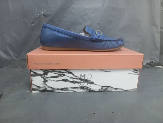 MODA IN PELLE FABIOLE LEATHER LOAFERS BLUE SIZE EU 40