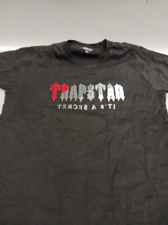 TRAPSTAR LOGO T-SHIRT IN BLACK - 14-15YRS