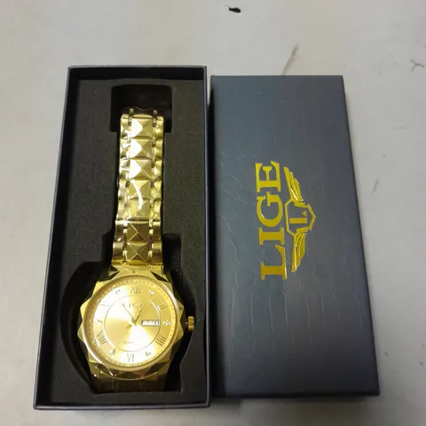 LIGE ALL GOLD LOOK WATCH