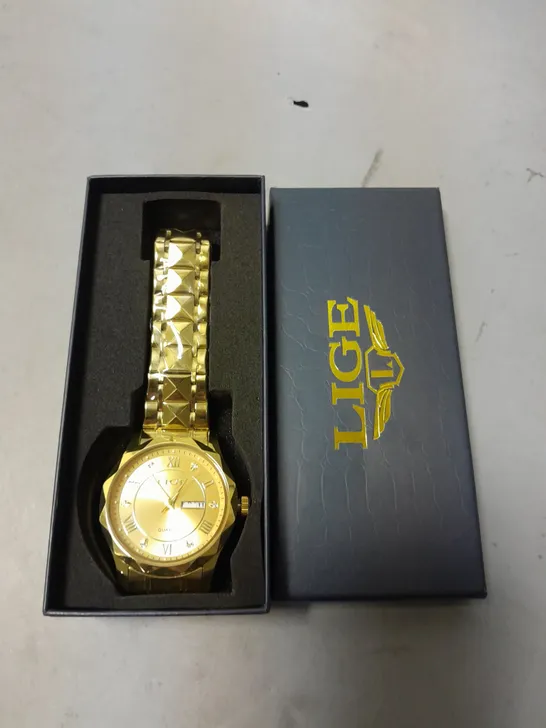 LIGE ALL GOLD LOOK WATCH