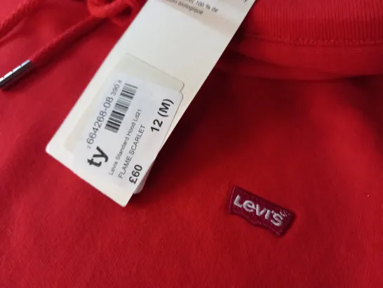 LEVIS HOODIE IN RED - 12 (M)