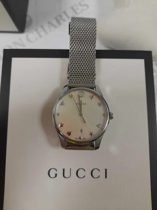 GUCCI G-TIMELESS MOTHER OF PEARL DIAL LADY'S WATCH