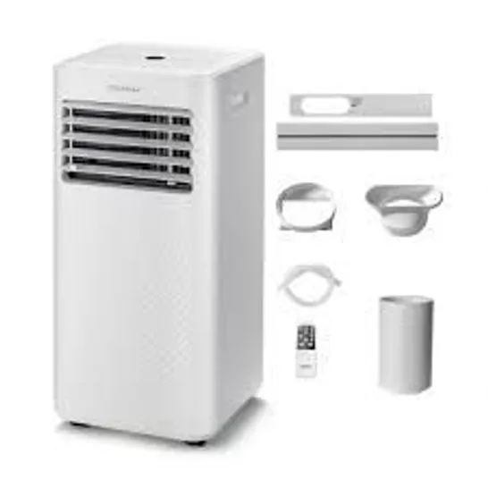 BOXED COSTWAY 9000 BTU 3-IN-1 PORTABLE AIR CONDITIONER WITH SLEEP MODE - WHITE