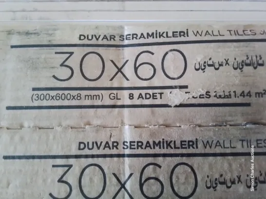 44 DOVE MATT WHITE TILES EACH 30 × 60cm TOTAL 8 sq m