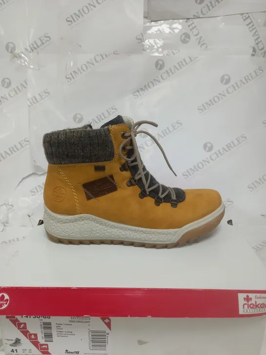 RIEKER LACE BOOT YELLOW - SIZE 7.5