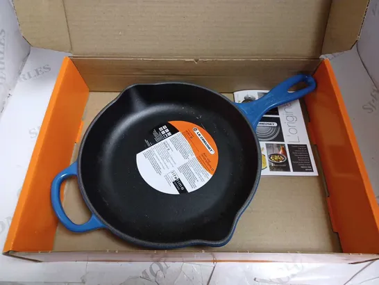 LE CREUSET ENAMELLED CAST IRON PAN - BLUE