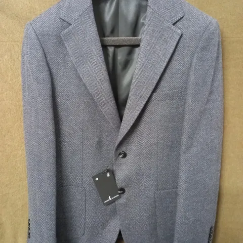 BRAND NEW MOSES KUSHNER 100% WOOL SUIT JACKET IN GREY - M