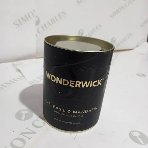 WONDERWICK LIME , BASIL AND MANDARIN SCENTED CANDLE 