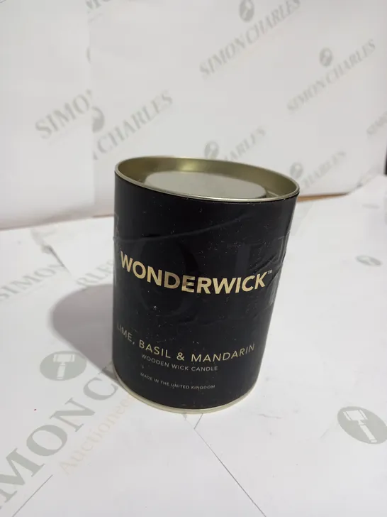 WONDERWICK LIME , BASIL AND MANDARIN SCENTED CANDLE 