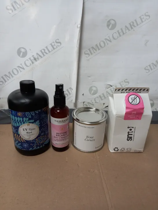 BOX OF APPROX 10 CLEANING PRODUCTS TO INCLUDE WASHING UP LIQUID , ROOM MIST , HARD GLUE   - COLLECTION ONLY