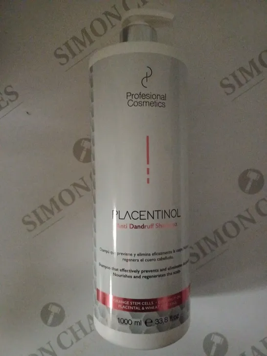 LOT OF 14 X 1000ML PROFESSIONAL COSMETICS PLACENTINOL ANTI-DANDRUFF SHAMPOO 