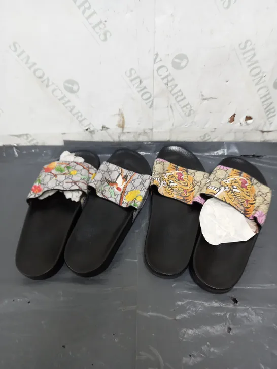 LARGE QUANTITY OF ASSORTED SANDAL SHOES IN VARIOUS STYLES & SIZES 