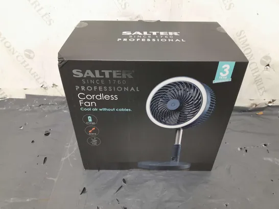 BOXED AND SEALED SALTER CORDLESS FAN