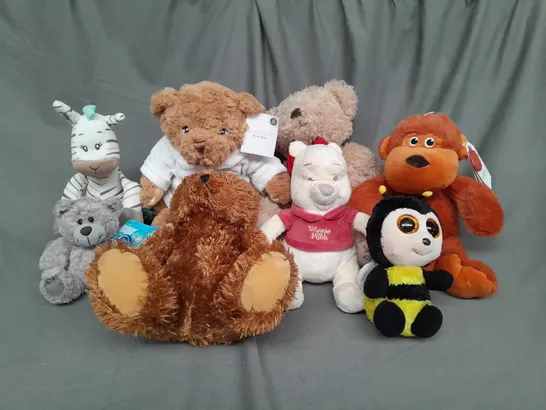 BOX OF ASSORTED PLUSH SOFT TEDDIES