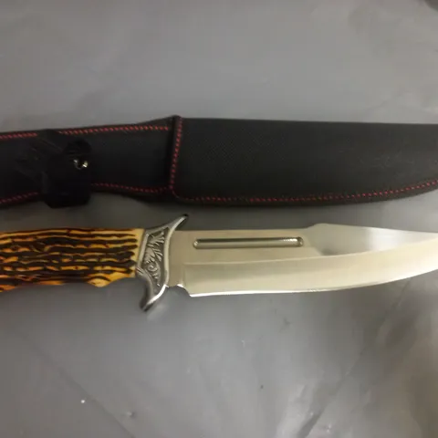 7" survival knife with decorative handle