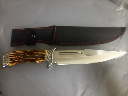 7" survival knife with decorative handle