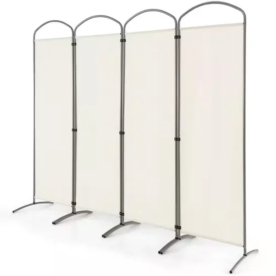 BOXED COSTWAY 6.2FT FOLDING 4-PANEL ROOM DIVIDER HOME OFFICE LIVING ROOM SCREEN DIVIDER - WHITE (1 BOX)